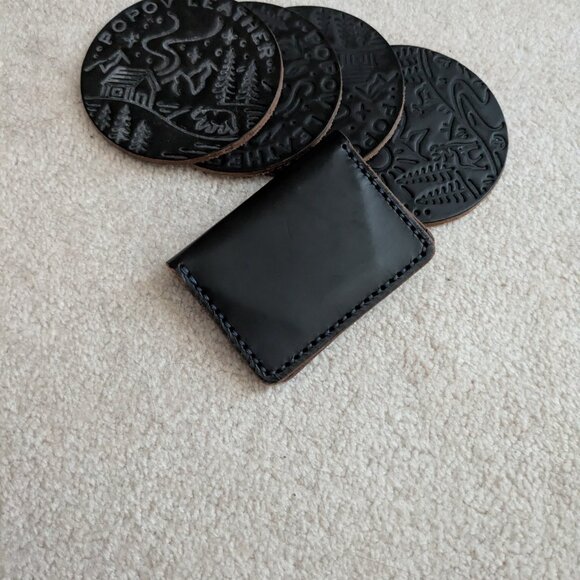 Hand Stitched Leather Wallets and Coaster Bundle - Picture 5 of 6